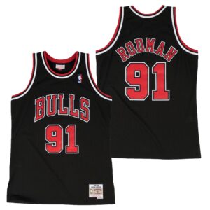Maillot Dennis Rodman noir - Chicago Bulls