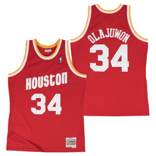 Maillot Hakeem Olajuwon rouge - Houston Rockets