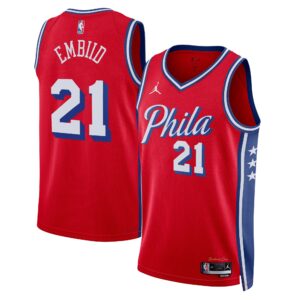 Maillot Joel Embiid rouge - Philadelphie 76ers
