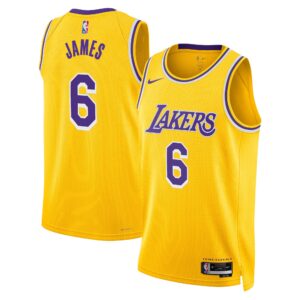 Maillot LeBron James or – Los Angeles Lakers