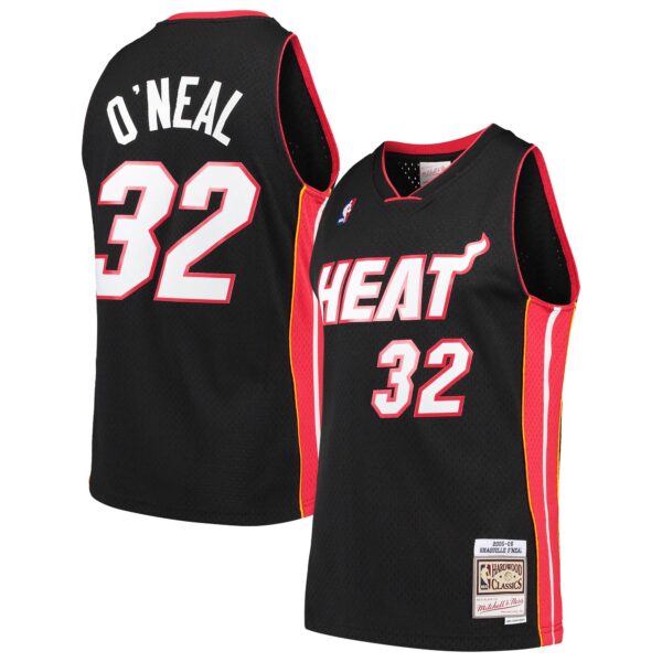 Maillot Shaquille O'Neal noir - Miami Heat