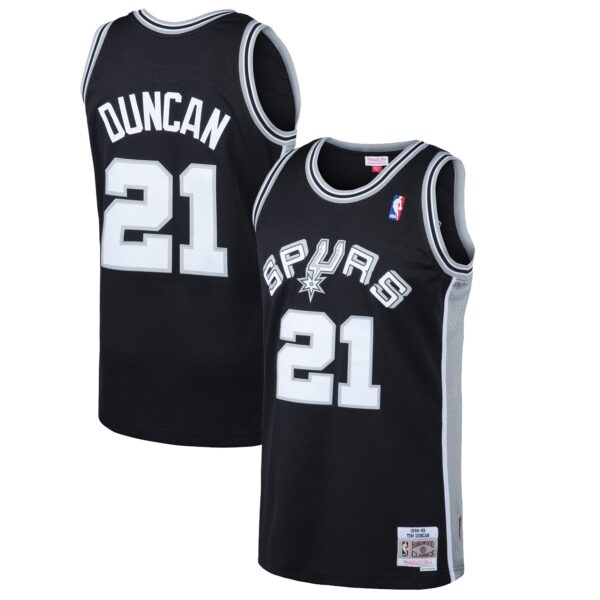 Maillot Tim Duncan noir - San Antonio Spurs